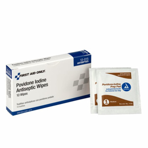 First Aid Only® PVP Iodine Antiseptic Wipes PVP Iodine 10 Per Box