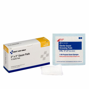 First Aid Only® Sterile Gauze Pads 2 x 2 in 10 Per Box *Not Made with Natual Rubber Latex*