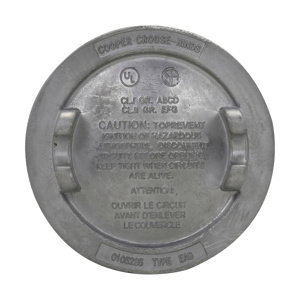 Eaton Crouse-Hinds EAB Condulet Outlet Box Covers