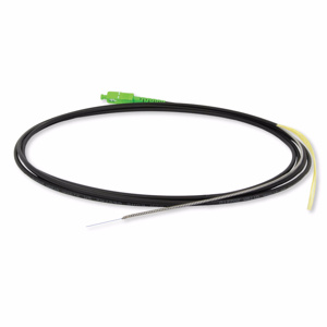 Precision Group Armored Fiber Cable Assemblies 10 ft SC/APC - SC/APC Simplex SM - OS1 1 Fiber Black
