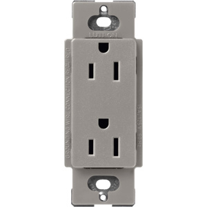 Lutron Duplex Receptacles 15 A 125 V 5-15R Commercial/Residential Satin Colors® Indoor use only Cobblestone