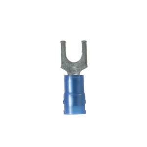 Panduit Insulated Loose Piece Fork Terminals 16 - 14 AWG Butted Seam Grip Sleeve Barrel Nylon Blue