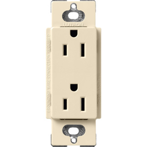 Lutron Duplex Receptacles 15 A 125 V 5-15R Commercial/Residential Satin Colors® Indoor use only Sand