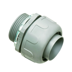Arlington NMLT Snap2It Series Straight Nonmetallic Liquidtight Push-in Connectors Non-insulated 1-1/4 in Compression x Threaded Plastic (UV-resistant)