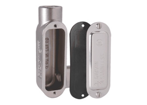 Generic Brand Type LR <em class="search-results-highlight">Conduit</em> Bodies Stainless Steel 316 1 in Cover, Gasket Included