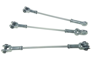 Preformed Line Products Fiberglass Guy Strain Insulators 21000 lbf Clevis, Thimble Eye 0 Roller 36 in