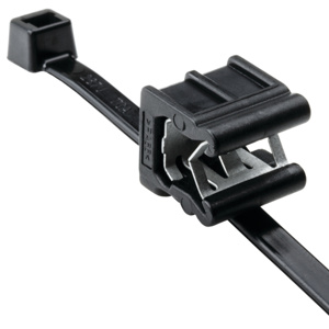 Hellermann-Tyton Cable Ties With Clip 8 in Black 100 per Pack