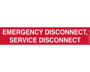 Ideal NEC Emergency Disconnect Labels