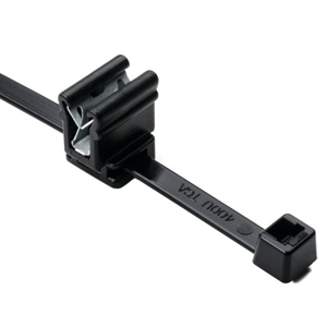 Hellermann-Tyton Cable Ties With Clip 8 in Black 500 per Pack