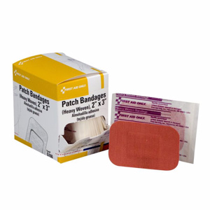 First Aid Only® Adhesive Bandages 2 x 3 in 25 Per Box Fabric *Not Made with Natual Rubber Latex*