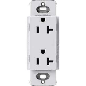 Lutron Duplex Receptacles 20 A 125 V 5-20R Commercial/Residential Satin Colors® Indoor use only Mist