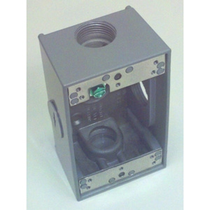 Mulberry Metal Weatherproof Outlet Boxes 1 Gang 2 in Metallic 3/4 in 5 Hub