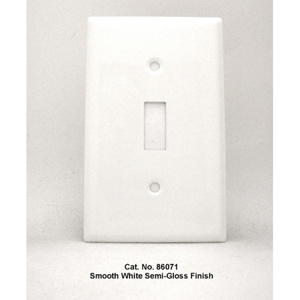 Mulberry Metal Standard Toggle Wallplates 1 Gang White Steel Device