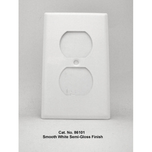 Mulberry Metal Standard Duplex Wallplates 1 Gang White Steel Device