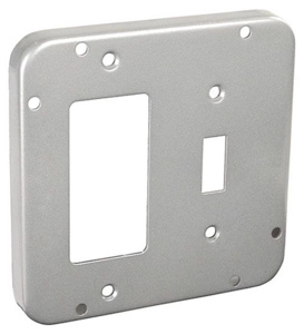 Southwire 4-11/16 Square Box Industrial Covers 1 Decorator/GFCI 1 Toggle Switch 1/2 in Raised