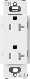 Lutron Duplex Receptacles 20 A 125 V 5-20R Claro® Indoor use only Snow