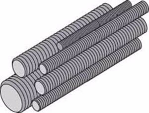 Minerallac Carbon Steel Threaded Rods