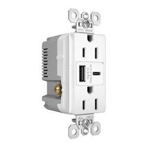 TR15USBAC6W 15A 125V TR USB AC RECEP