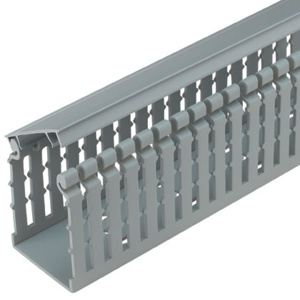Panduit Panduct® Type HN Hinged Narrow Wire Duct 2 in x 4 in x 6 ft Light Gray Cover Not Included