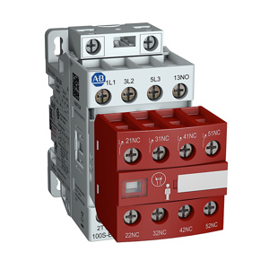 Rockwell Automation 100S-E IEC Safety Contactors 16 A 3 Pole (NC mirror feedback contacts) 24 - 60 VAC/20 - 60 VDC