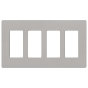 Lutron Standard Decorator Wallplates 4 Gang Pebble Plastic Surface
