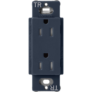 Lutron Duplex Receptacles 15 A 125 V 5-15R Commercial/Residential Satin Colors® Tamper-resistant Deep Sea