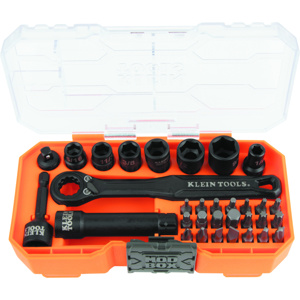 Klein Tools KNECT™ Socket Sets 1/4 in 32 Piece 6 Point
