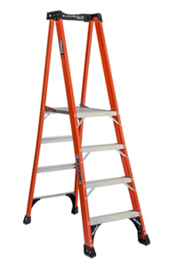 Louisville Ladder FXP1800HD Pinnacle Pro Platform Step Ladders 4 ft 375 lb Fiberglass 27 lb