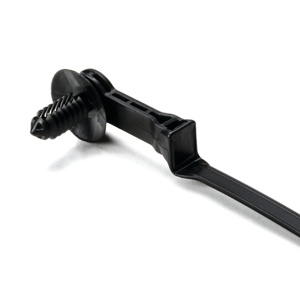 Hellermann-Tyton Cable Ties With Clip 9.4 in Black 500 per Pack