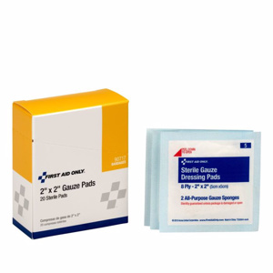 First Aid Only® Sterile Gauze Pads 2 x 2 in 20 Per Box