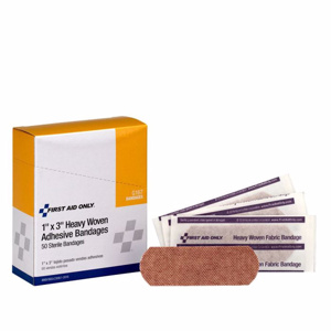 First Aid Only® Adhesive Bandages 1 x 3 in 50 Per Box Fabric *Not Made with Natual Rubber Latex*