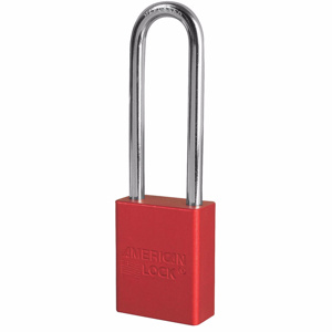 Master Lock Lockout Tagout Padlocks Red/Silver Anodized Aluminum