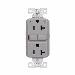 Eaton Wiring Devices TWRSGF20 Series Duplex GFCIs 20 A 5-20R Gray Tamper-resistant, Weather-resistant