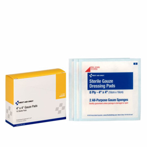 First Aid Only® Sterile Gauze Pads 4 x 4 in 10 Per Box