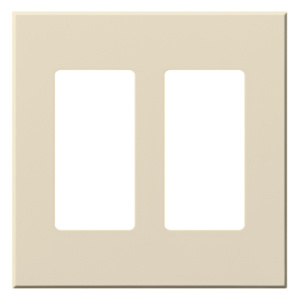 Lutron Standard Decorator Wallplates 2 Gang Light Almond Plastic Surface