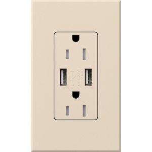 Lutron Combination USB Duplex Receptacles