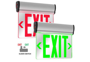 Halco Lighting Edgelit Emergency Exit Signs LED Universal