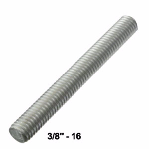 Wesanco Threaded Rods 3/8 in x 10 ft Zinc-plated