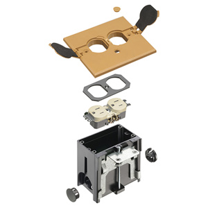 Arlington Rectangular Flush Service Floor Boxes with Covers
