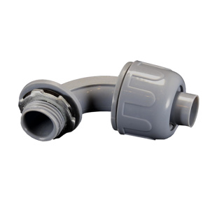 Cantex 90 Degree Nonmetallic <em class="search-results-highlight">Liquidtight</em> Connectors Non-insulated 1-1/4 in Compression x Threaded PVC