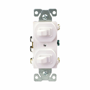 Eaton Wiring Devices 3-Way, SPST Stacked Toggle Switches