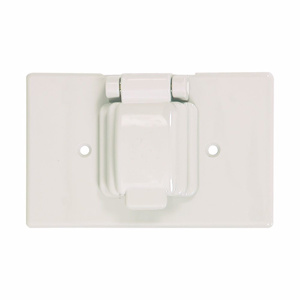 Eaton Wiring Devices Weatherproof Outlet Box Covers Single Receptacle 1 Gang White
