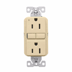 Eaton Wiring Devices TRGF15 Series Duplex GFCIs 15 A 5-15R Ivory Tamper-resistant