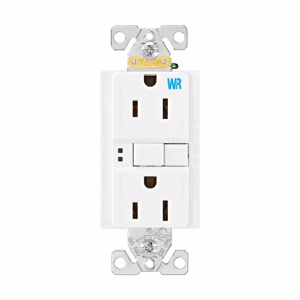 Eaton Wiring Devices WRSGF Series Duplex GFCIs 15 A 5-15R White Tamper-resistant
