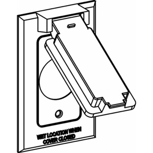 Orbit Industries Weatherproof Box Covers Single Receptacle 1.406 in 1 Gang Gray