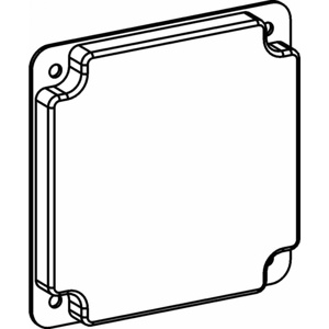 Orbit Industries 4 Square Box Industrial Covers Blank 1/2 in Raised