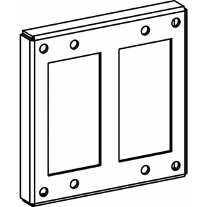 Orbit Industries 4 Square Box Industrial Covers 2 Decorator/GFCI 1/2 in Raised