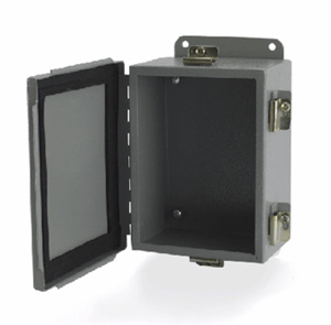 E-Box Wall Mount Continuous Hinge Junction Boxes 16 x 14 x 6 in NEMA 12 Without Knockouts Gray