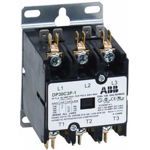 ABB Industrial Solutions Non-reversing Definite Purpose Contactors 20 A 3 Pole 120 VAC