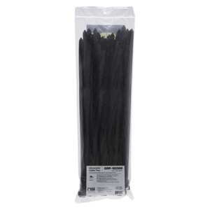 NSI Industries Cable Ties Locking 18 in Black 50 per Pack